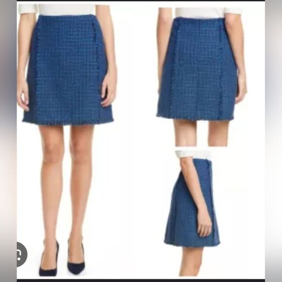 NWT Hugo Boss Blue Tweed Vomanda Suit Skirt size 4 - Picture 3 of 5